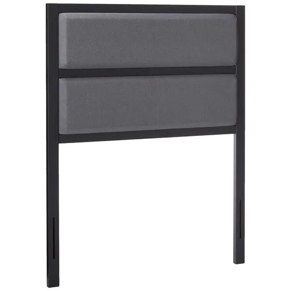 ZINUS Jessica Modern Studio Upholstered Metal Headboard, Twin