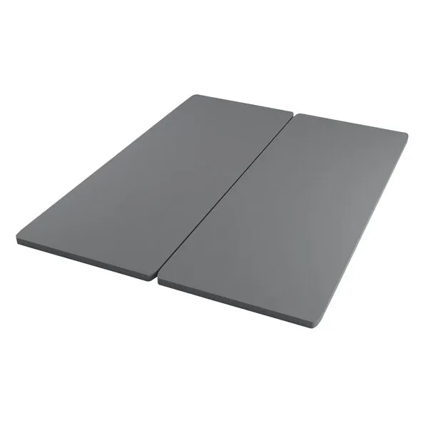 Spring Solution Split Fully Assembled Bunkie Board for Mattress/Bed Support, Full Grey