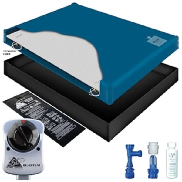 60% WAVELESS WATERBED Mattress/Liner/Heater/Fill Drain/Conditioner KIT (California King 72x84 1SF-1G1)