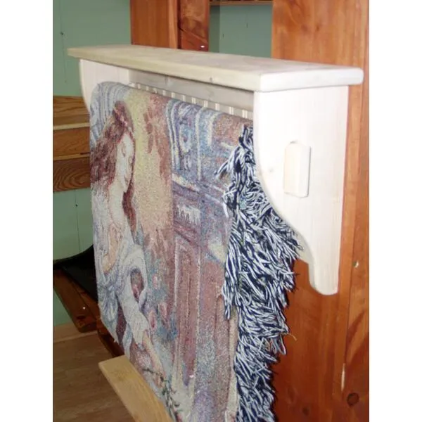 Blanket Rack Holder Wall Hanging Wood Quilt Rack Unfinished