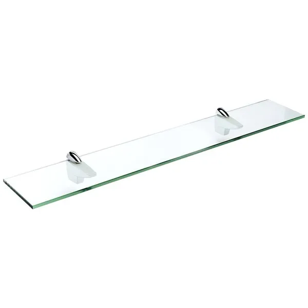 Spancraft Glass Falcon Glass Shelf, Chrome, 10 x 48