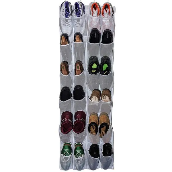 Roomganize Large Shoe Organizer, Sneaker Rack, for Men\'s Big Shoes (White)