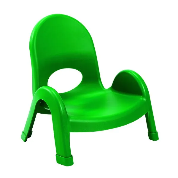 Children's Factory Angeles Value Stack Kids Chair, Preschool/Homeschool/Daycare Furniture, Flexible Seating Classroom Furniture for Toddlers, Green, 5