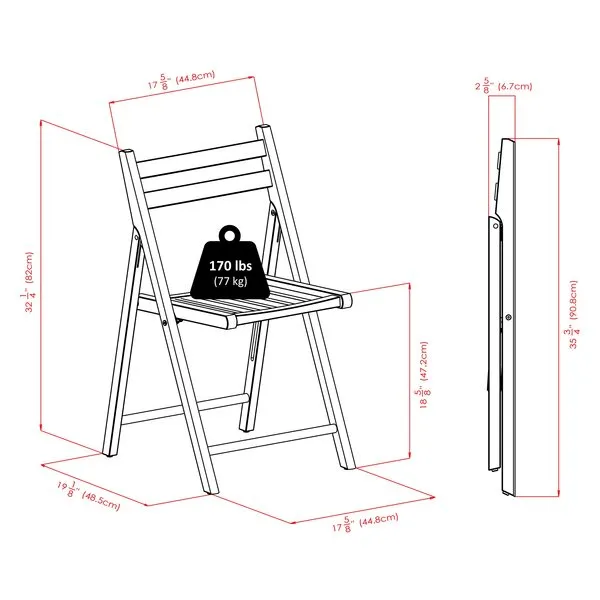 Winsome Robin 4-PC Folding Set Teak Chair, 17.64 x 20.1 x 32.28