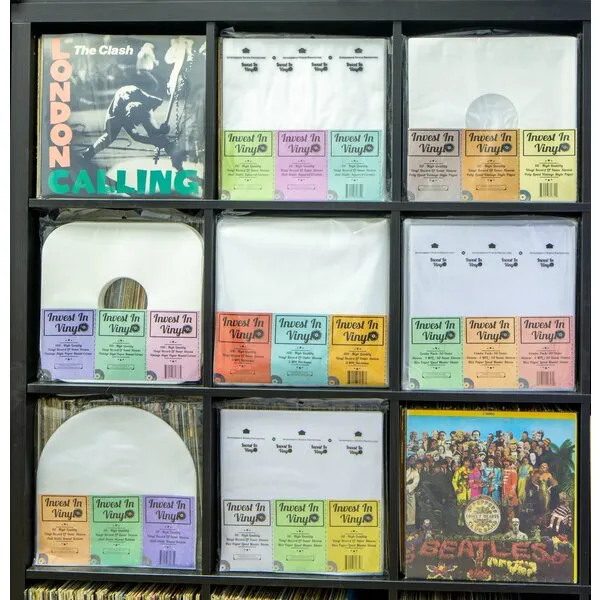 50 LP Inner Sleeves Anti Static Square Vinyl Record Sleeves 33 RPM 12