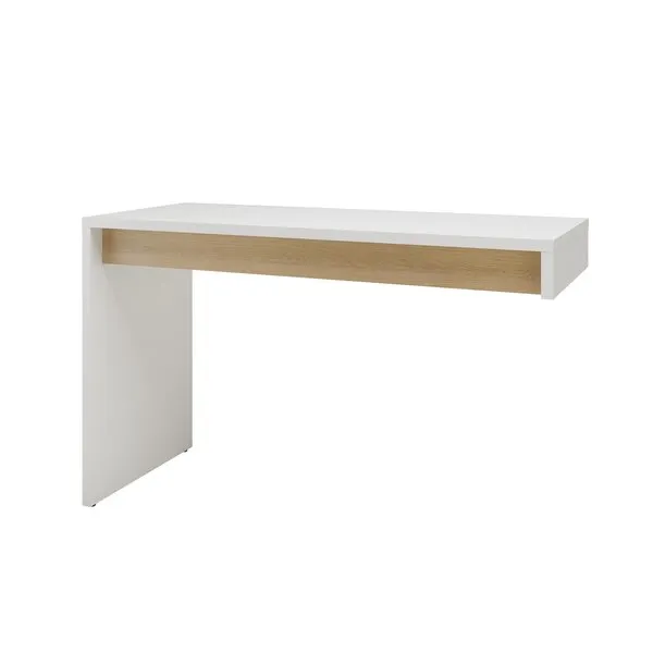 Nexera 400923 3-Piece Home Office with Multi-Purpose Storage & Desks, White & Natural Maple