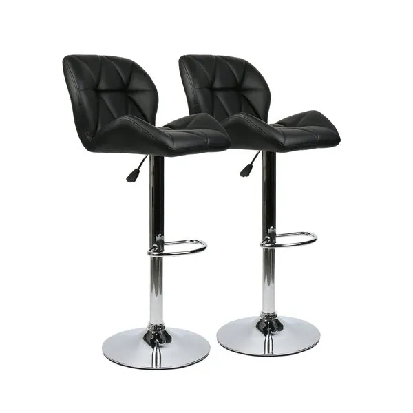 ARTETHYS Bar Table Set of 3 – Adjustable Round Table and 2 Swivel Pub Stools for Home Kitchen Bistro, Bars Wine Cabinets (Set 1)