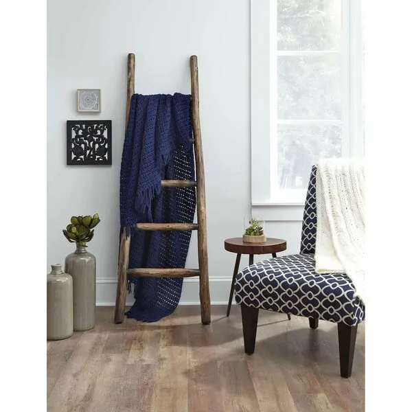 Progressive Furniture Blanket Ladder in Distressed French Roast, (A212-10F)