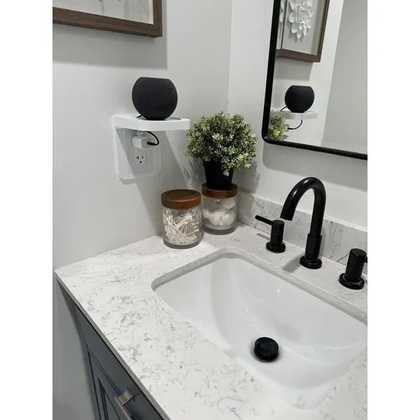 Outlet Shelf, Outlet Shelf Wall Holder, Outlet Shelf with Cord Storage, Decora Wall Outlet Shelf Holder for Kitchen Bathroom Organization Saving Space for Home Quick Install with Included Hardware