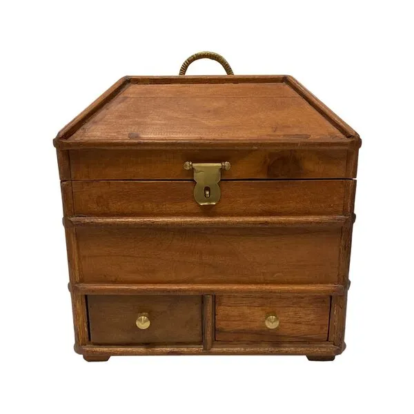 Schooner Bay Co. Portable British Campaign Chest- Antique Reproduction