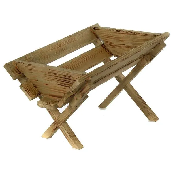 Holyart Baby Jesus\'s Wooden Cradle for 100 cm Nativity Scene