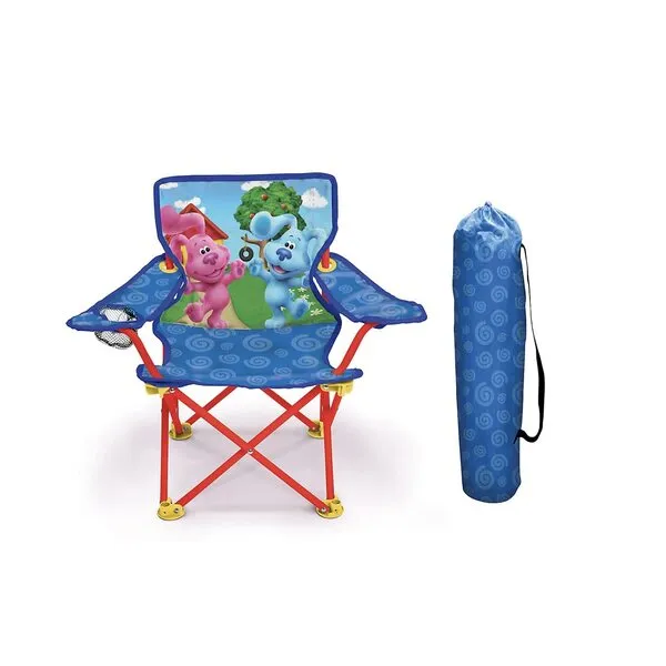 Blues Clues & You Camp Chair for Kids, Portable Camping Fold N Go Chair with Carry Bag