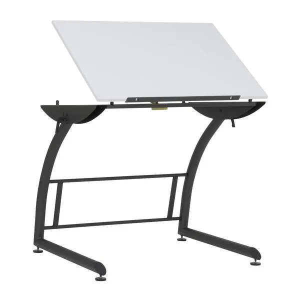 SD STUDIO DESIGNS Triflex Drawing Table, Sit to Stand Up Adjustable Office Home Computer Desk, 35.25