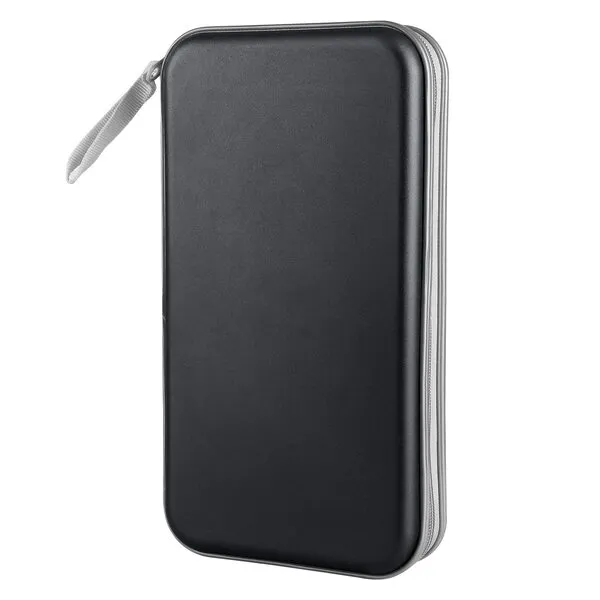Siveit CD Case Holder, 80 Capacity, Black, Plastic, Portable Storage Rack