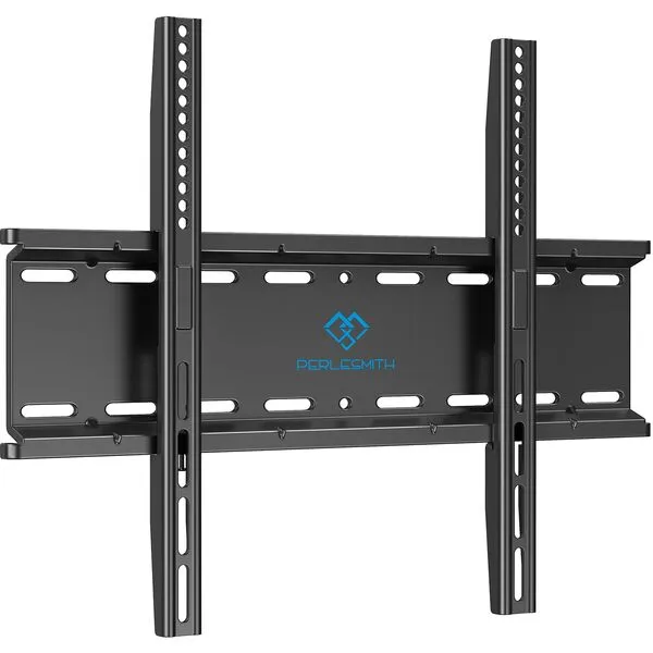 PERLESMITH Fixed TV Wall Mount Bracket, Low Profile Design for Most 26-60 inch LED LCD OLED-4K Flat Screen TVs up to 115lb, Ultra Slim Fixed TV Mount with Max VESA 400x400mm Fits 16 inch Wood Stud
