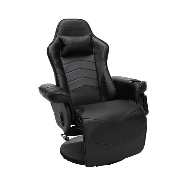 RESPAWN 900 Gaming Recliner - Video Games Console Recliner Chair, Computer Recliner, Adjustable Leg Rest and Recline, Recliner with Cupholder, Reclining Gaming Chair with Footrest - Black