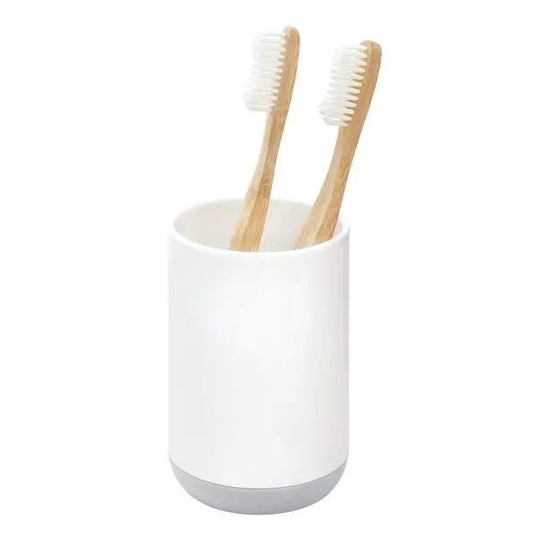 iDesign Holder for Normal Toothbrushes, Spin Brushes, and Toothpaste The Cade Collection, 3