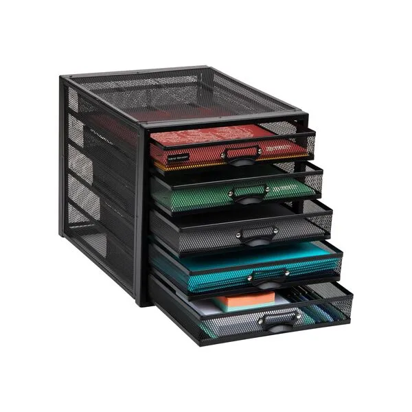 Mind Reader File Storage Drawers, Desk Organizer, Multi-Purpose, Crafts, Office, Metal Mesh, 11