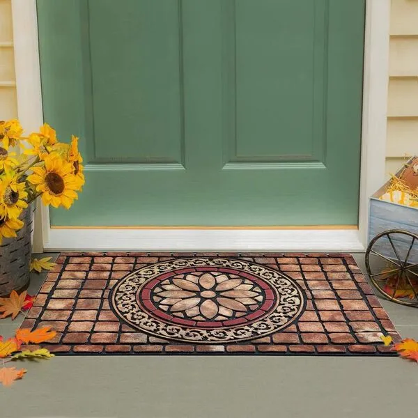 CHICHIC Rectangle Entrance Door Mat Large 24 x 36 Inch High Traffic Area Entry Way Doormat Front Door Rugs Outdoors Heavy Duty Welcome Mat, Non Slip Rubber Back Low Profile for Garage