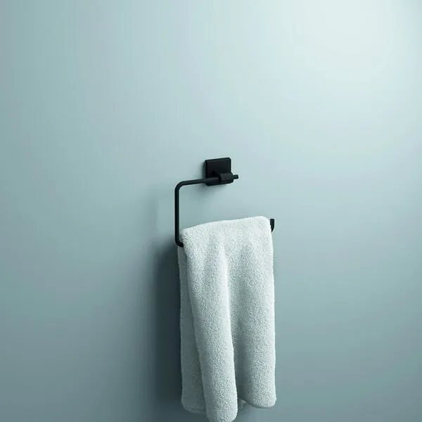 Franklin Brass MAX46-FB Maxted Towel Ring, 7.87 x 2.15 x 6.04 Inches, Matte Black
