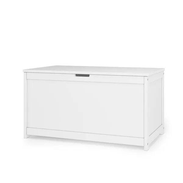 Child Craft Harmony 33” Wood Storage Box, Large Storage Chest, Plenty of Storage, 2 Safety Hinges, Standard Ventilation Hole on Back, 6 Cubic Feet of Storage (Matte White)