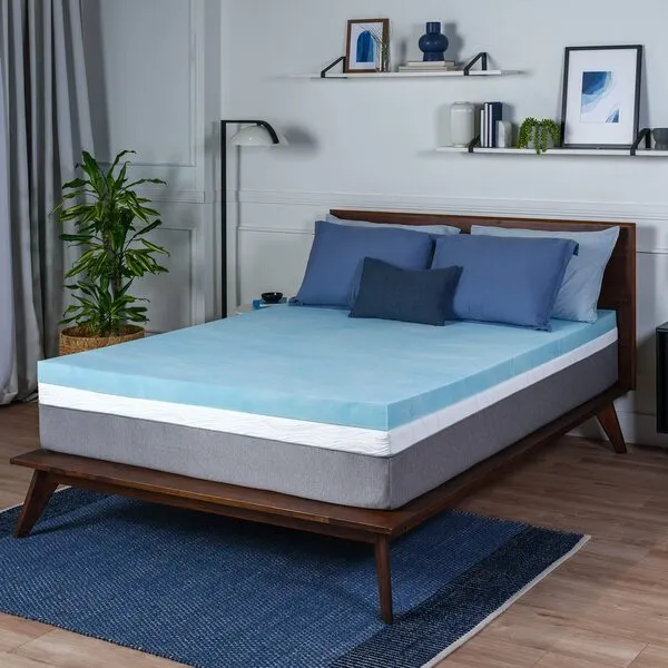 Sure2Sleep Queen Size, 3-Inch, Gel Swirl Memory Foam Mattress Topper Made in USA.