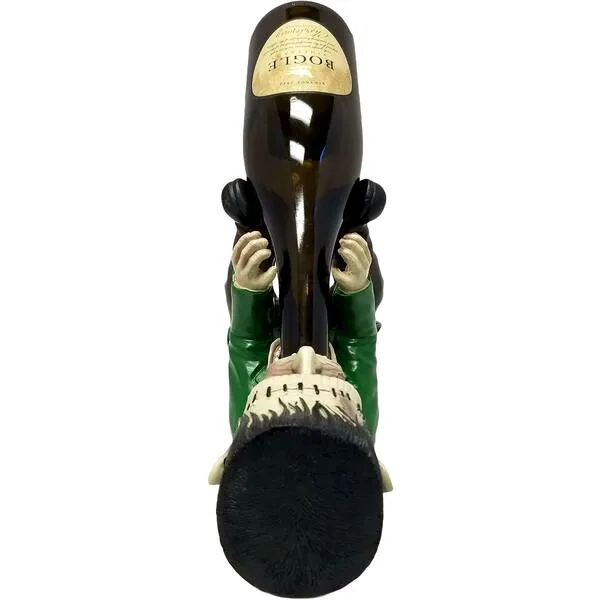 DWK Frankenstein Wine Bottle Holder | Countertop Rack Wine Holders | Horror Kitchen Wine Decorations Theme Sets | Cute Goth and Cool Mom Gifts - 10.5\