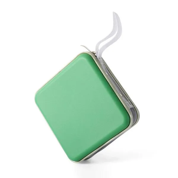 DVD Storage, Durable CD Case for 30 Capacity CD Storage, Hard Plastic CD Holder for TV Series or Kids Games Movies Collection (Green)