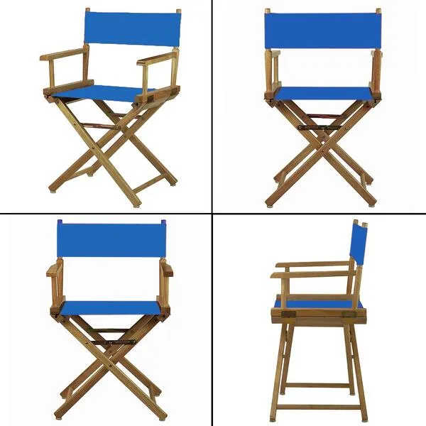 STAY GENT 2 Set Replacement Cover Canvas for Directors Chair, 20cm X 52cm + 52cm X 41cm Blue