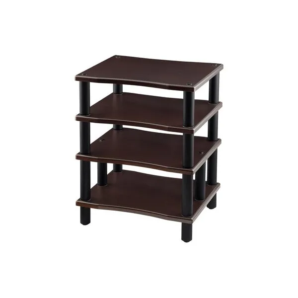 Monolith 4 Tier Audio Stand XL - Open Air Design, Each Shelf Supports up to 75 Lbs, Perfect Way to Organize AV Components, Espresso