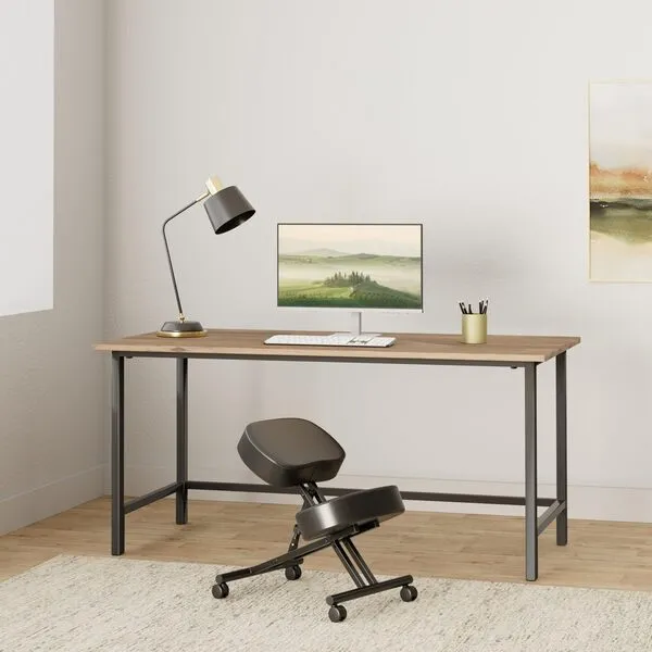 Kneeling Chair Ergonomic for Office, Adjustable Stool for Home and Office - Improve Your Posture with an Angled Seat - Thick Moulded Foam Cushions - Brake and Smooth Gliding Casters