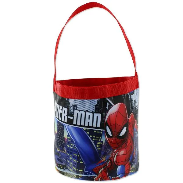 Marvel Super Hero Adventures Boys Collapsible Nylon Gift Basket Bucket Tote Bag