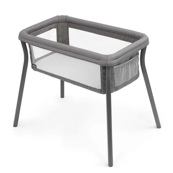 Chicco LullaGo® Anywhere Portable Bassinet, Lightweight, Space-Saving Baby Bassinet with Waterproof Mattress and Fitted Sheet, Travel Bassinet for Baby Includes Carry Bag | Sandstone/Grey