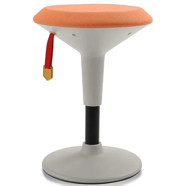 Adjustable Wobble Chair for Kids - Ergonomic Wobble Stool to Encourage Right Posture, Balance & Strengthen Core - School Classroom - Active Kid ADHD Fidget Seat (Orange Fabric - Orange Frame)