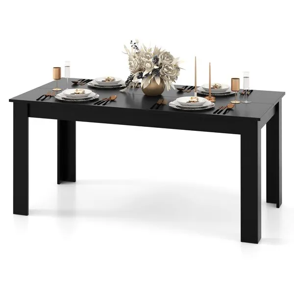 Giantex Dining Table for 6, Wood Rectangular Table, 63