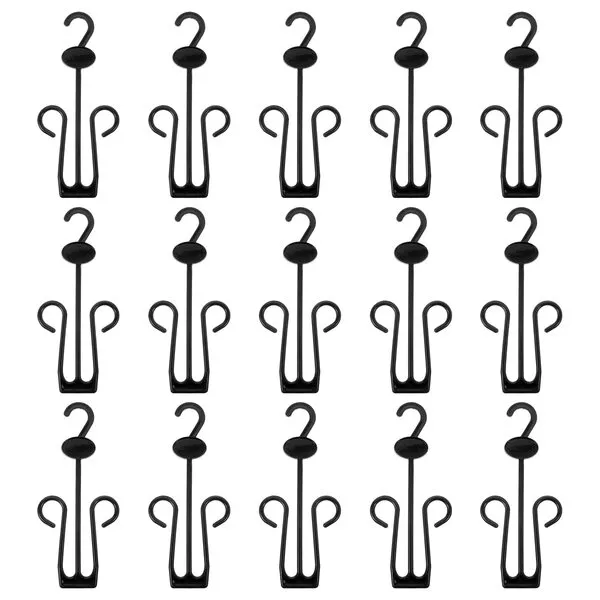 LIOOBO Pack of 15 Shoe Display Hook Shoes Drying Rack Plastic Shoes Hanger for Shop Home Supermarket Mall Black