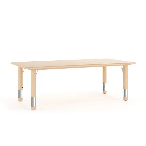 Flash Furniture Wren Adjustable Classroom Activity Table for School and Home, Rectangular Plastic Activity Table for Kids, 23.625
