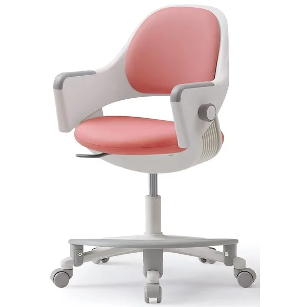 SIDIZ Ringo Kids Desk Chair : Ergonomic Kids Chair with Footrest, 4-Step Growing Function, Adjustable Seat Height, Sit-Locking Casters, Swivel Type Kids Chair (Rosy Pink Chair)