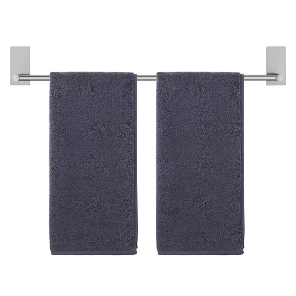 KES Self Adhesive Bathroom Towel Bar, No Drill Towel Bar 24-Inch for Bathroom Towel Hangers Stick on Sticky Towel Holder SUS304 Stainless Steel Rustproof Brushed Finish, A7000S60B-2