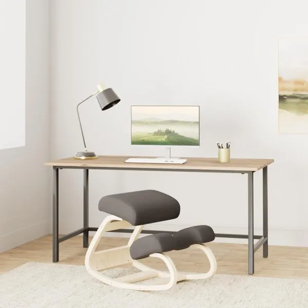Luxton Ergonomic Kneeling Chair with Extra Padding - Posture Support Comfortable Desk Chair - Angled Rocking Stool & Balancing Seat - Natural Relief for Neck or Back Pain (with Extra Padding)