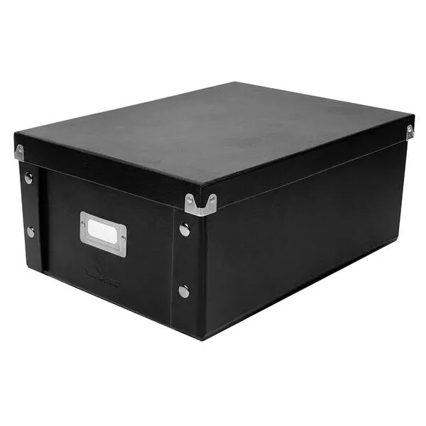 Snap-N-Store CD Storage Box - Pack of 1/2 - Durable Disc Holder with Lid to Store for Discs (2 Pack - Doublewide CD, Black)