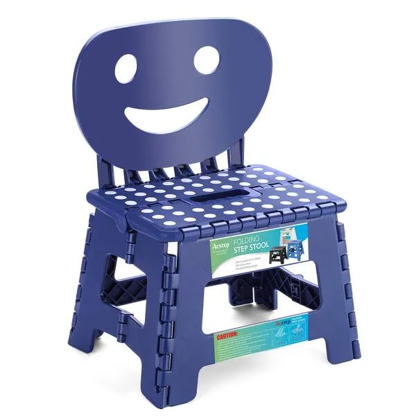 ACSTEP Folding Step Stool with Back Support for Kids,9