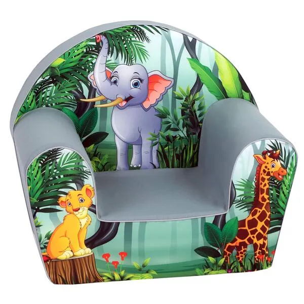 Delsit Toddler Chair & Kids Armchair - European Made Premium Quality, Lightweight & Stylish Playroom Decor - Comfortable & Easy to Move Foam Sofa - Perfect for Reading & Relaxing | (Adorable Elephant)