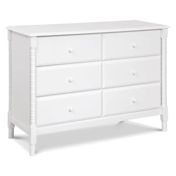 DaVinci Jenny Lind Spindle 6-Drawer Dresser in White