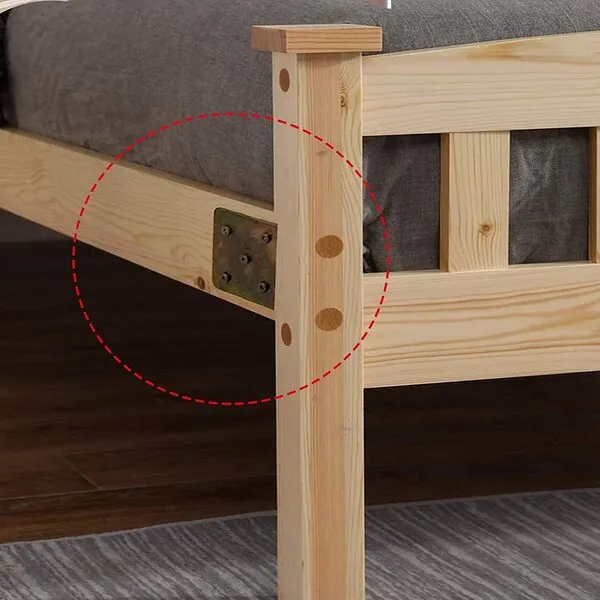 appacare 4 PCS Heavy Duty Wood Bed Rail Hook Plates for Headboard and Footboard, Bed Rail Fitting Bracket with Mounting Screws