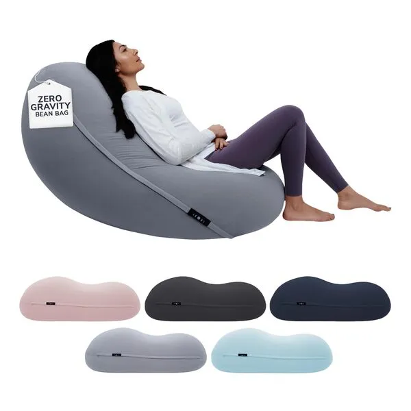 Moon Pod Bean Bag Chairs for Adults, Gray – The Zero-Gravity Beanbag Chair for Stress, Comfort & All Day Deep Relaxation – Ultra Soft Ergonomic Support for Back & Neck – for The Whole Family