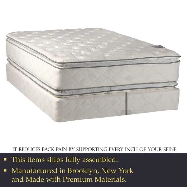 Zayton 12-Inch Medium plush Double sided Pillowtop Innerspring Mattress And 8