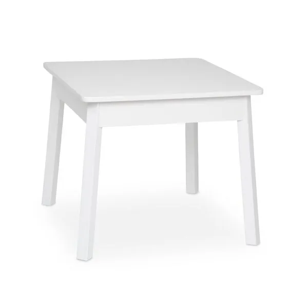 Melissa & Doug Wooden Square Table (White) - Kids Table, Children\'s Furniture, Play Table for Kids Crafts, Kids Activity Table