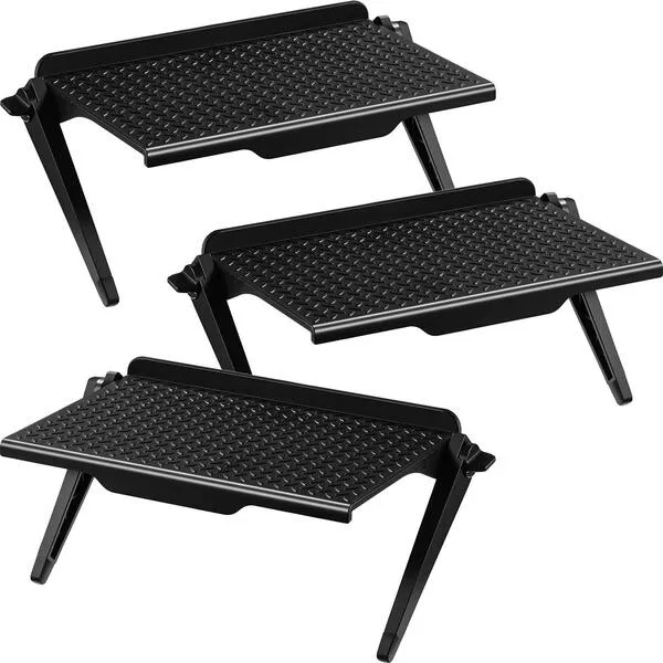 Jetec 3 Pieces Screen Top Shelf TV Top Storage Bracket 2-Leg Adjustable Monitor Top Shelf for Cellphone Stand, Media Boxes, Router, Game Console and Home Decor (8.5 x 4.5 Inches)