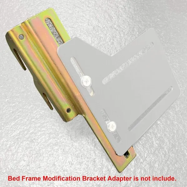 2 Pcs 711 Bed Frame Bolt On to Hook On Conversion Brackets for Headboard with Hardware, Adjustable Bed Rail Hook Plate Adapter，Hook on Bed Rails Brackets